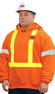 Hi-Viz Oratex Full Zip Tear-away Hooded Sweatshirt