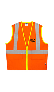 Gilet en Polyester Fluorescent Muni de 3 Poches CP