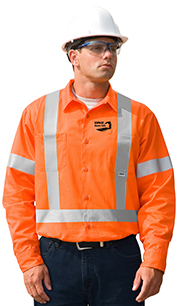 Chemise de travail en coton avec bandes fluorescentes CP