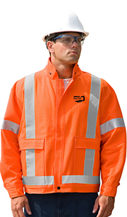 Blouson aviateur avec bandes fluorescentes CP