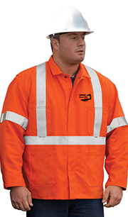 Blouson ininflammable avec bandes fluorescentes CP