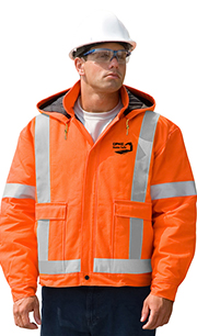 Blouson aviateur isolant avec bandes fluorescentes CP